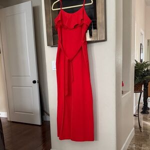 Elegant Red Sleeveless jumpsuit